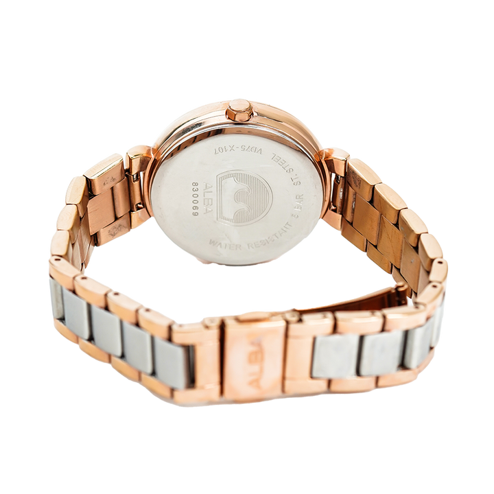 Jam Tangan ALBA Fashion AP6532X1 Women Silver Dial Dual Tone Stainless Steel Strap