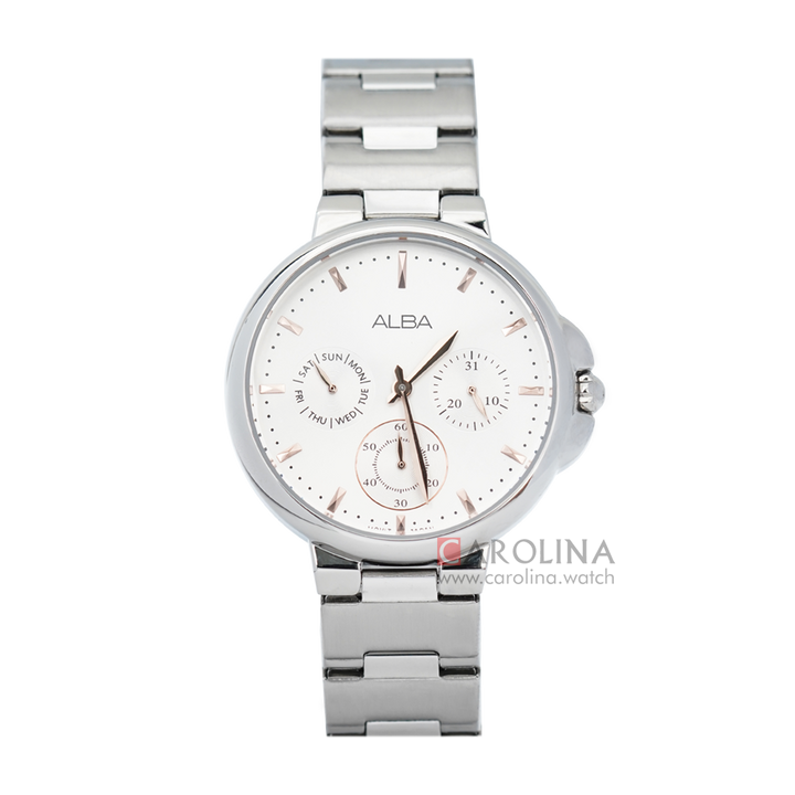 Jam Tangan ALBA AP6571X1 Women Silver Dial Stainless Steel Strap