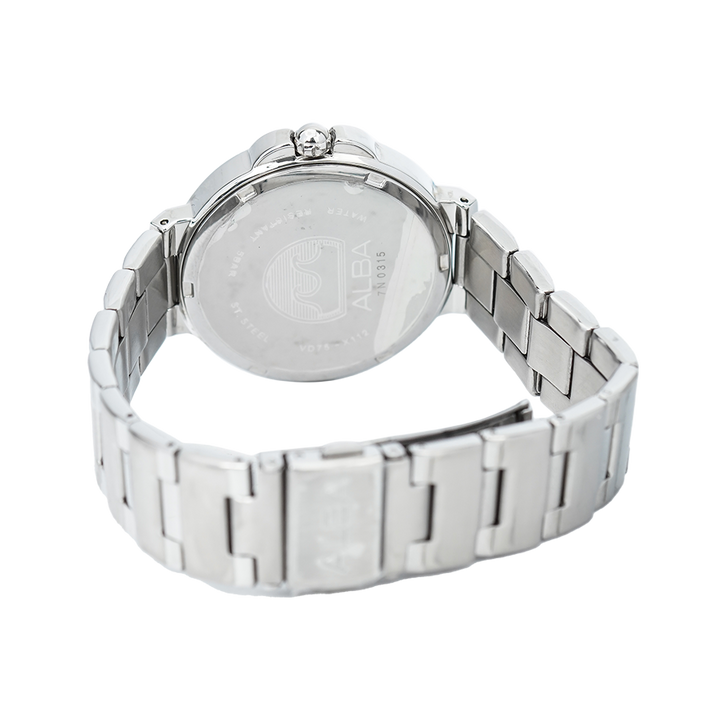 Jam Tangan ALBA AP6575X1 Women Black Dial Stainless Steel Strap