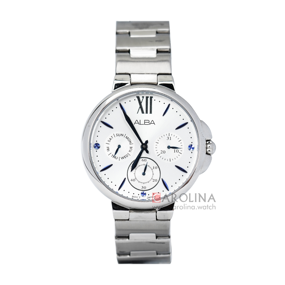 Jam Tangan ALBA AP6577X1 Women Silver Dial Stainless Steel Strap