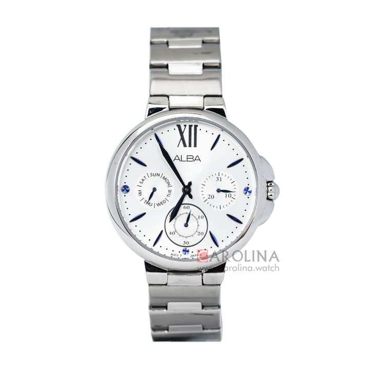 Jam Tangan ALBA AP6577X1 Women Silver Dial Stainless Steel Strap