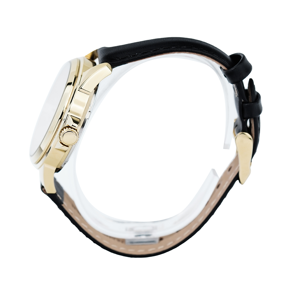 Jam Tangan Alba Active AP6638X1 Women White Dial Black Leather Strap