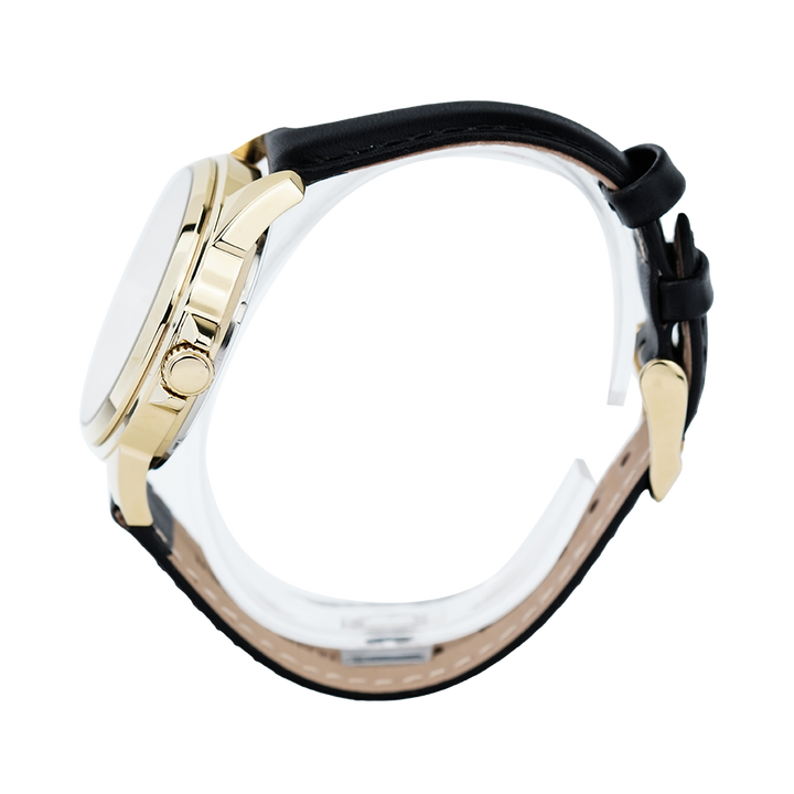 Jam Tangan Alba Active AP6638X1 Women White Dial Black Leather Strap