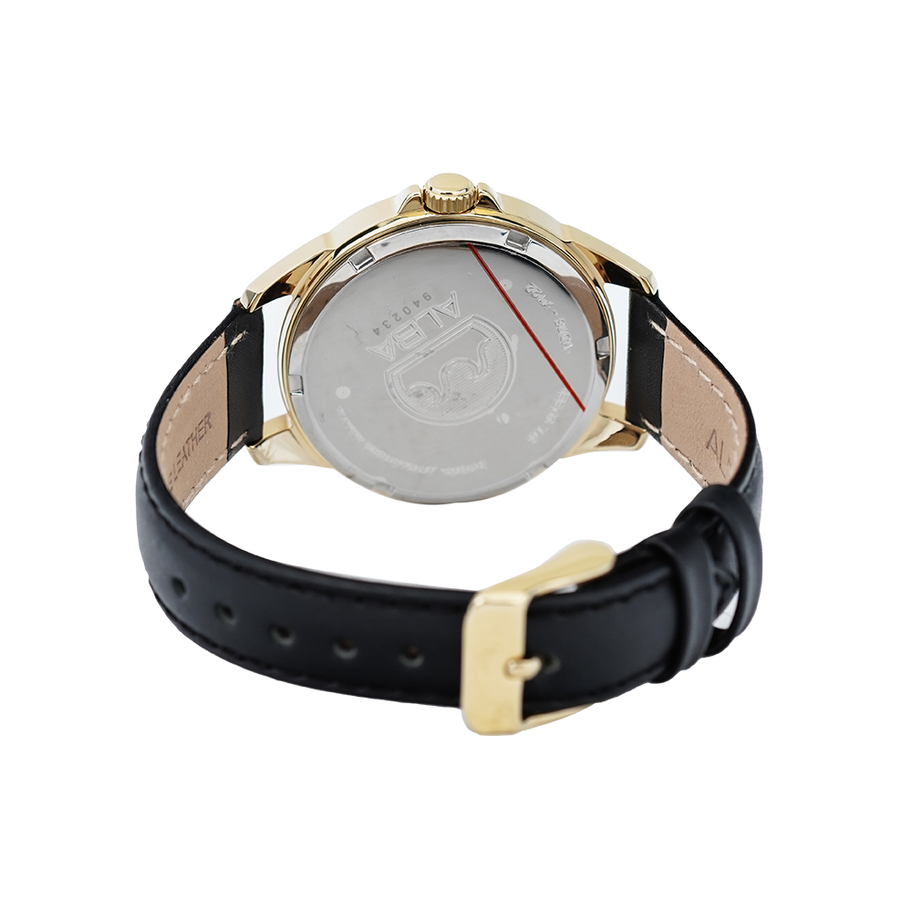 Jam Tangan Alba Active AP6638X1 Women White Dial Black Leather Strap