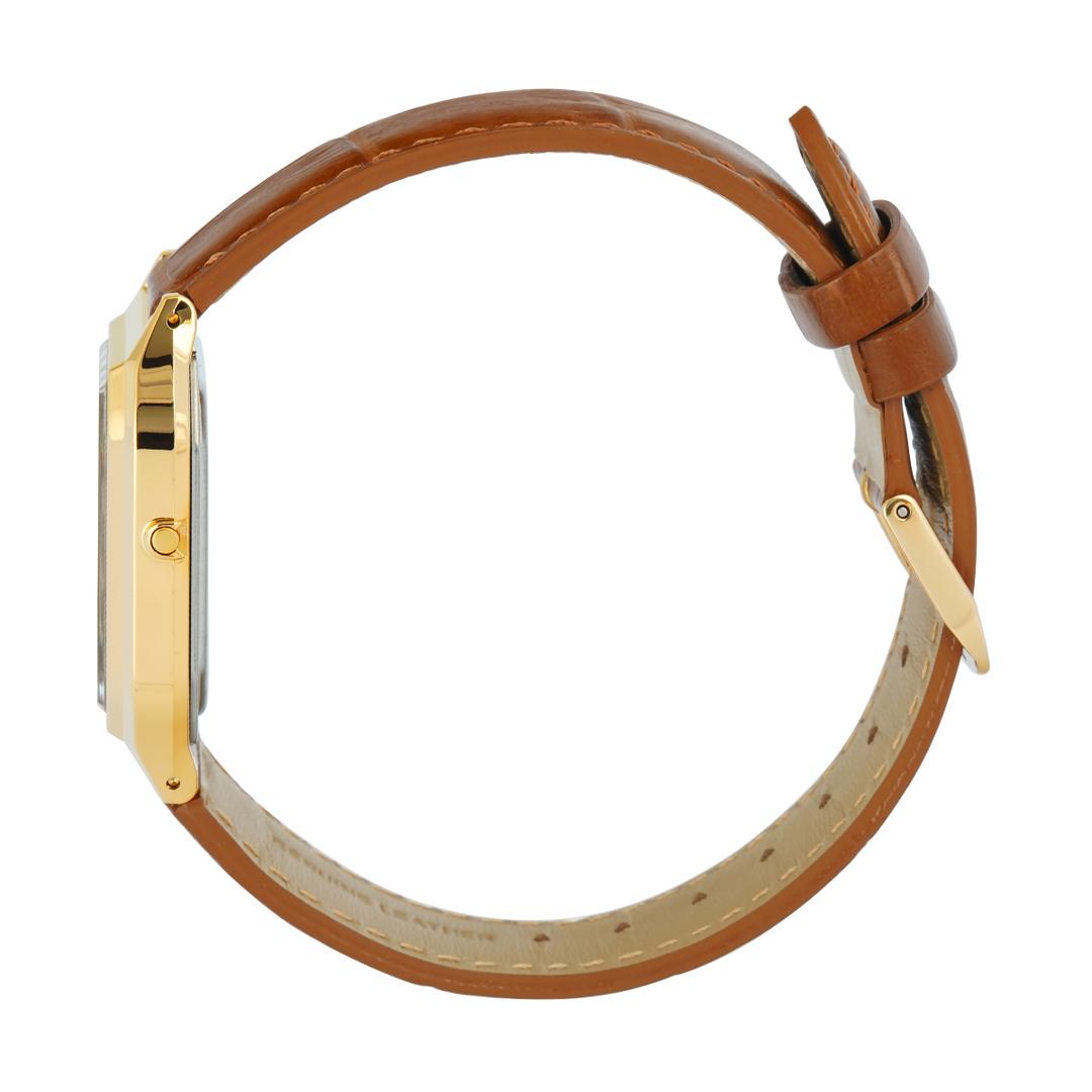 Jam Tangan Casio General AQ-230EGL-9A Unisex Digital Analog Dial Brown Leather Band