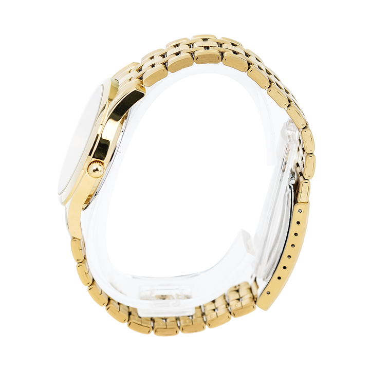Jam Tangan Alba ARSY10X1 Men Gold Dial Gold Tone Stainless Steel Strap