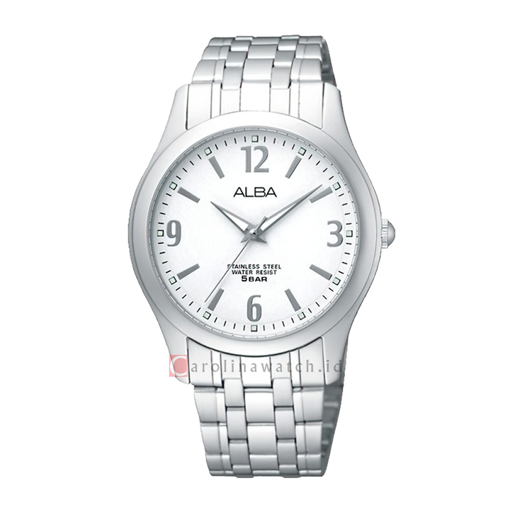 Jam Tangan ALBA ARSY21X1 Men Silver Dial Stainless Steel Strap
