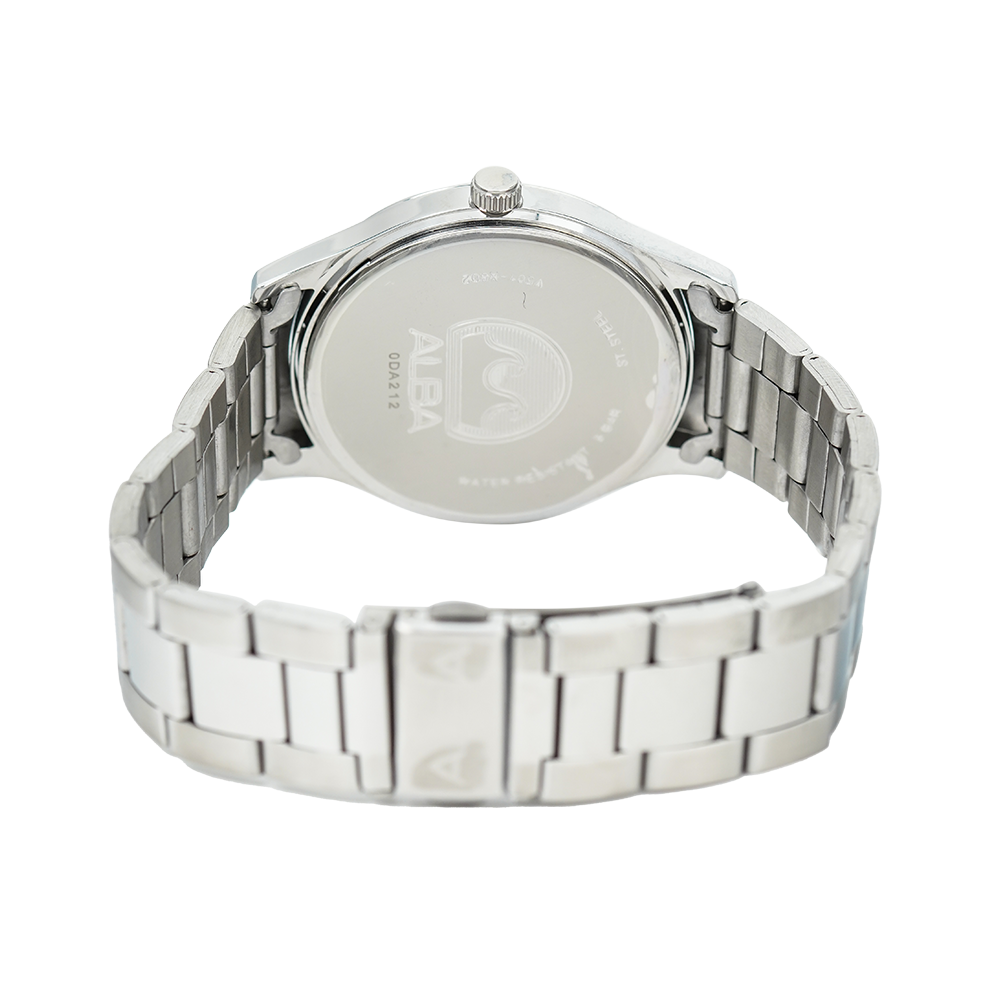 Jam Tangan Alba Prestige ARSY99X1 Men Black Dial Stainless Steel Strap