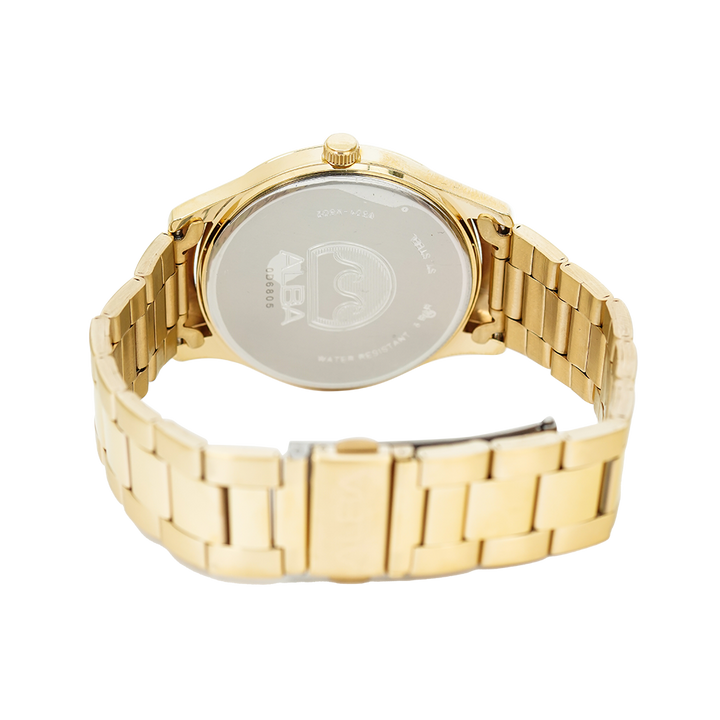Jam Tangan ALBA Prestige ARSZ02X1 Men Gold Dial Gold Stainless Steel Strap