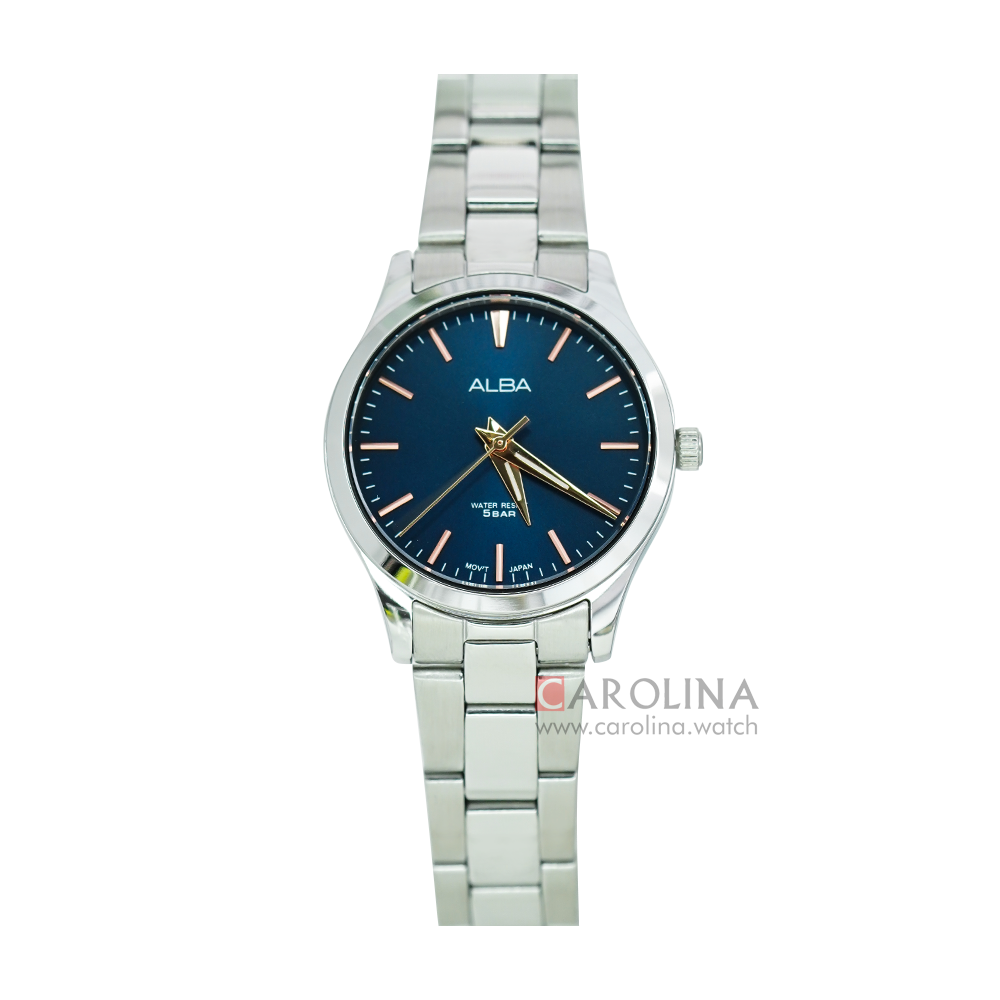 Jam Tangan Alba Prestige ARSZ17X1 Women Blue Dial Stainless Steel Strap