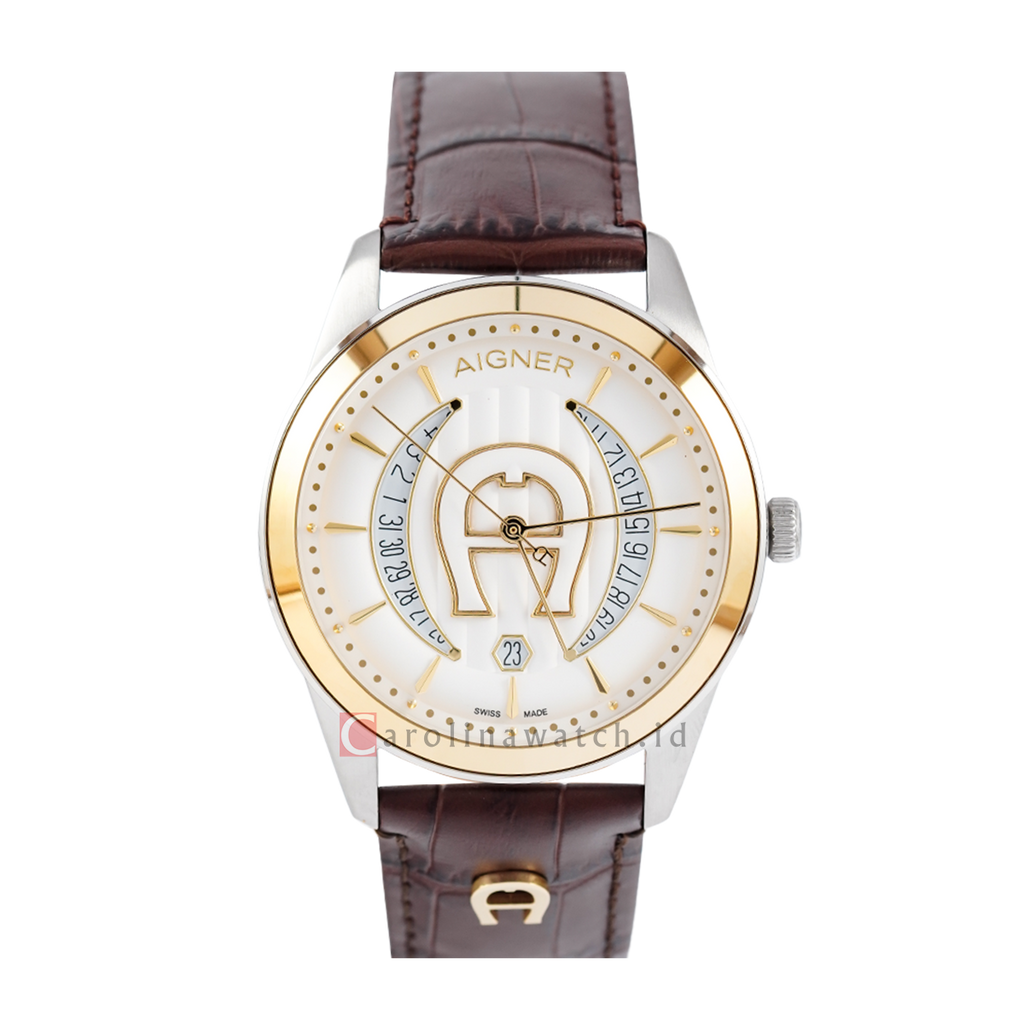 Jam Tangan AIGNER Treviglio ARWGB2100602 Men White Dial Brown