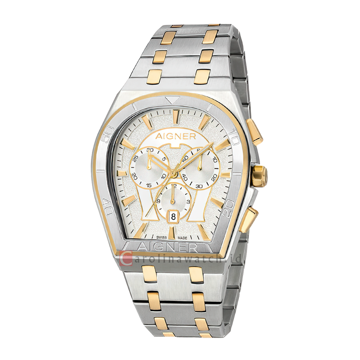 Jam Tangan AIGNER Lugo ARWGI2100302 Men Silver Dial Silver Stainless Steel Strap
