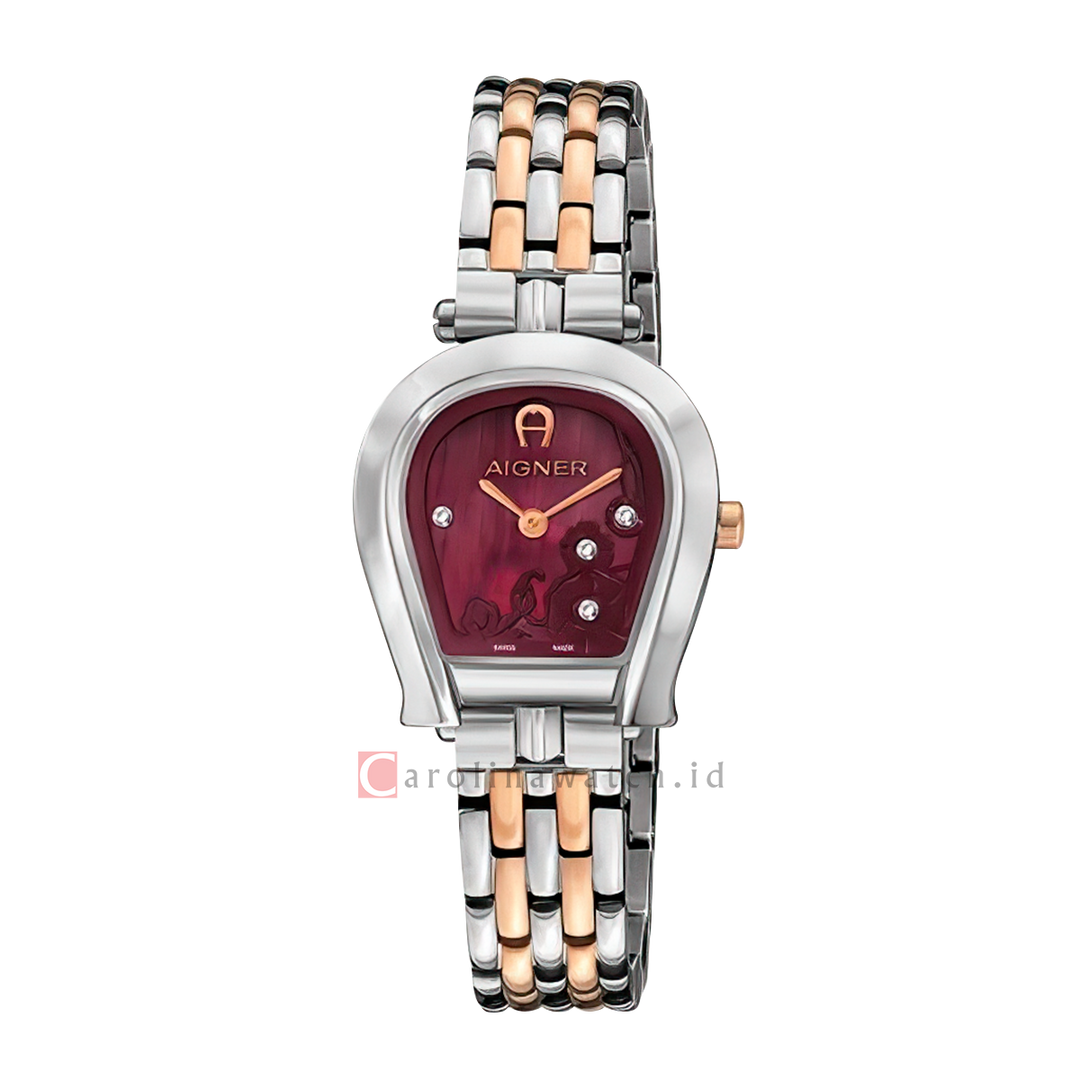 Jam Tangan AIGNER Perugina ARWLG2151306 Women Purple Dial Dual Tone Stainless Steel Strap