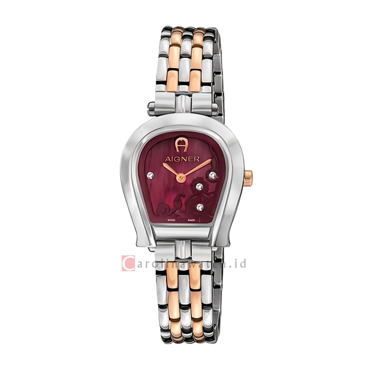 Jam Tangan AIGNER Perugina ARWLG2151306 Women Purple Dial Dual Tone Stainless Steel Strap