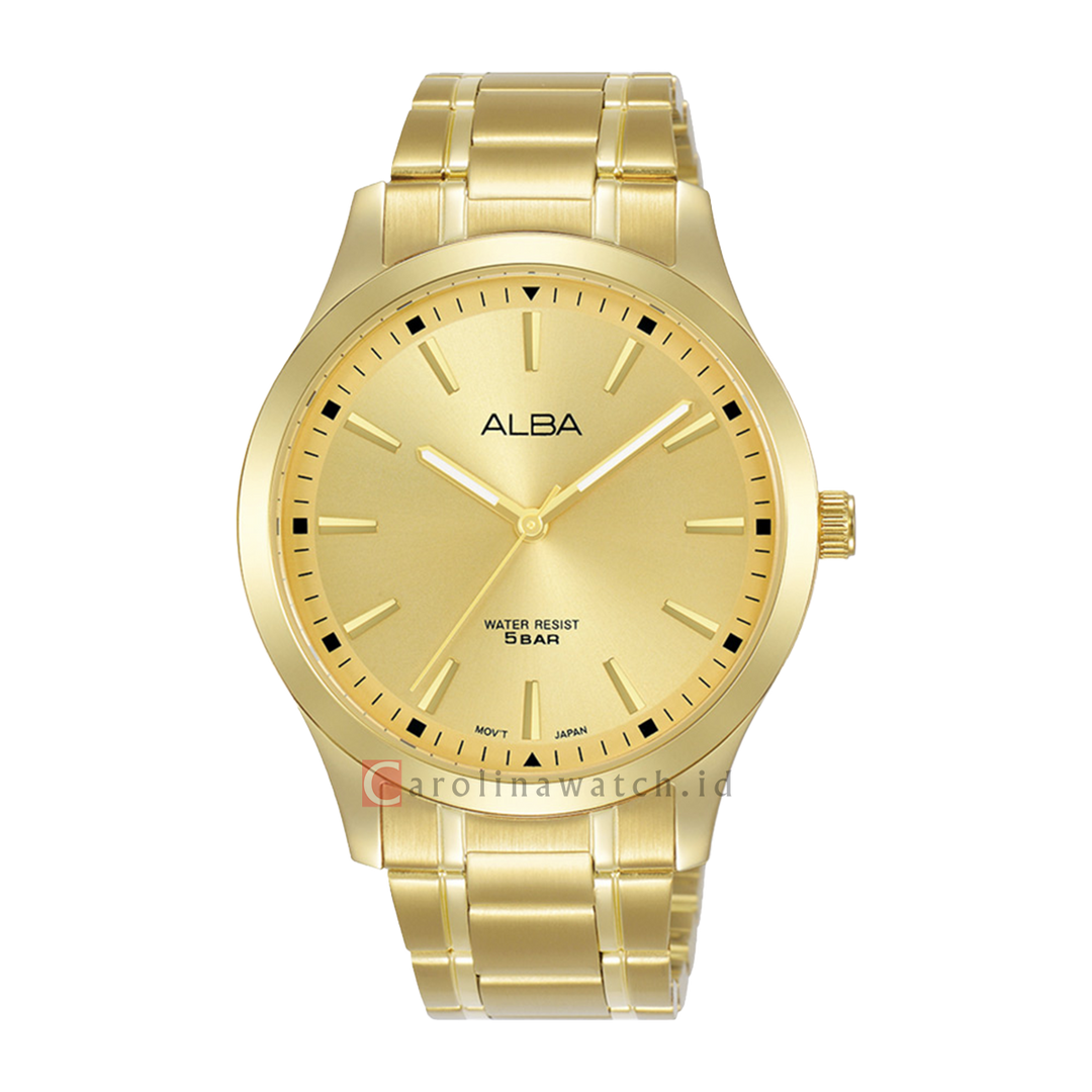 Jam Tangan ALBA Prestige ARX008X1 Men Gold Dial Gold Stainless Steel Strap