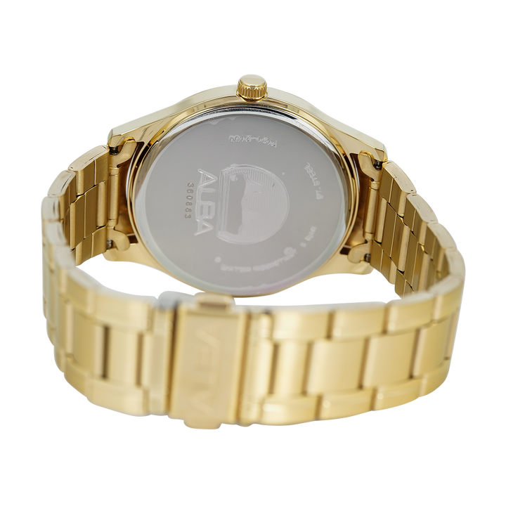 Jam Tangan ALBA Prestige ARX008X1 Men Gold Dial Gold Stainless Steel Strap