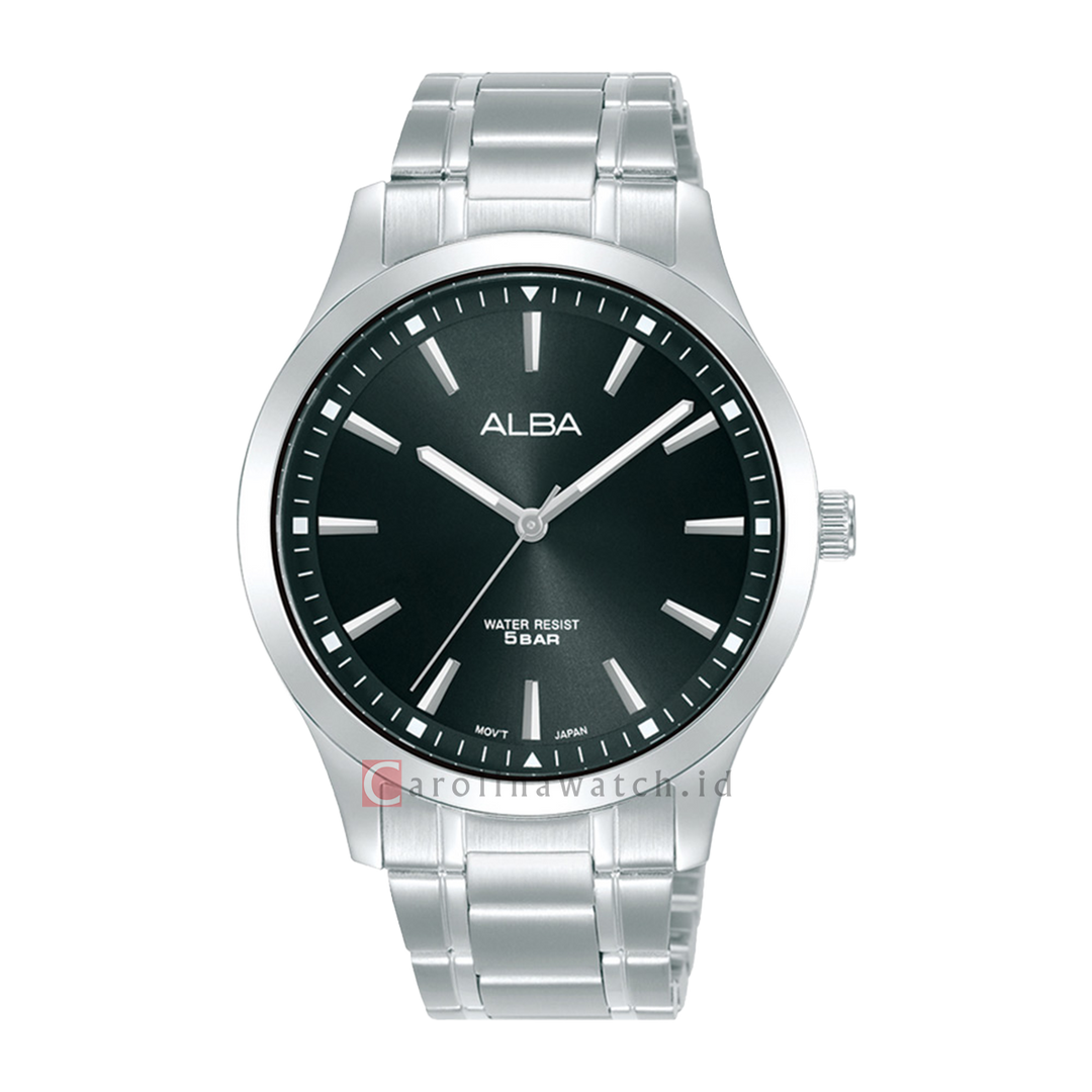 Jam Tangan ALBA Prestige ARX011X1 Men Black Dial Stainless Steel Strap