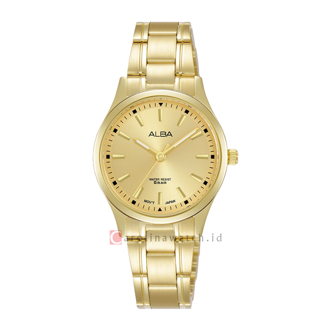 Jam Tangan ALBA Prestige ARX026X1 Women Gold Dial Gold Stainless Steel Strap