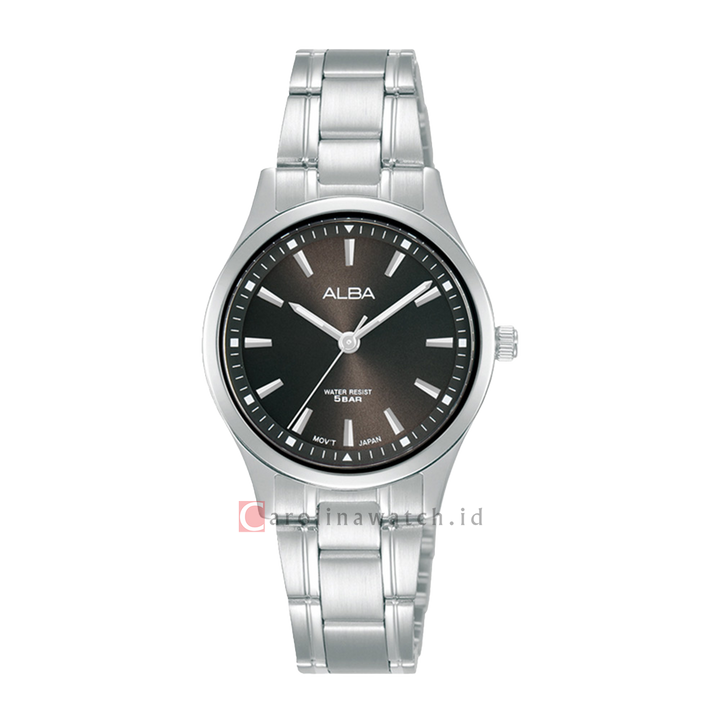 Jam Tangan ALBA Prestige ARX031X1 Women Black Dial Stainless Steel Strap