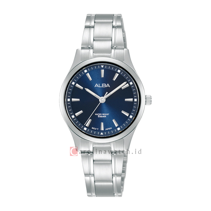 Jam Tangan ALBA Prestige ARX033X1 Women Dark Blue Dial Stainless Steel Strap