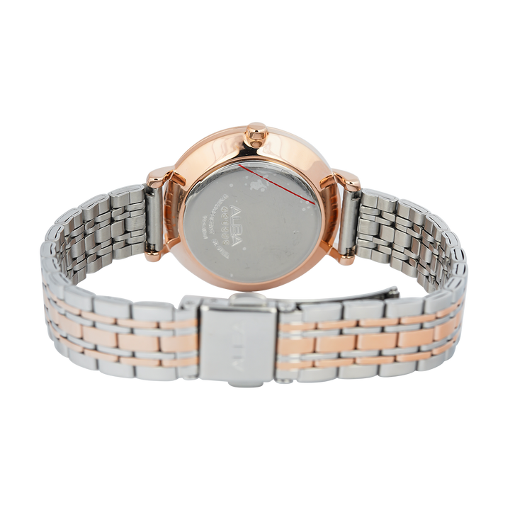 Jam Tangan ALBA Fashion ARX092X1 Women White Dial Dual Tone Stainless Steel Strap