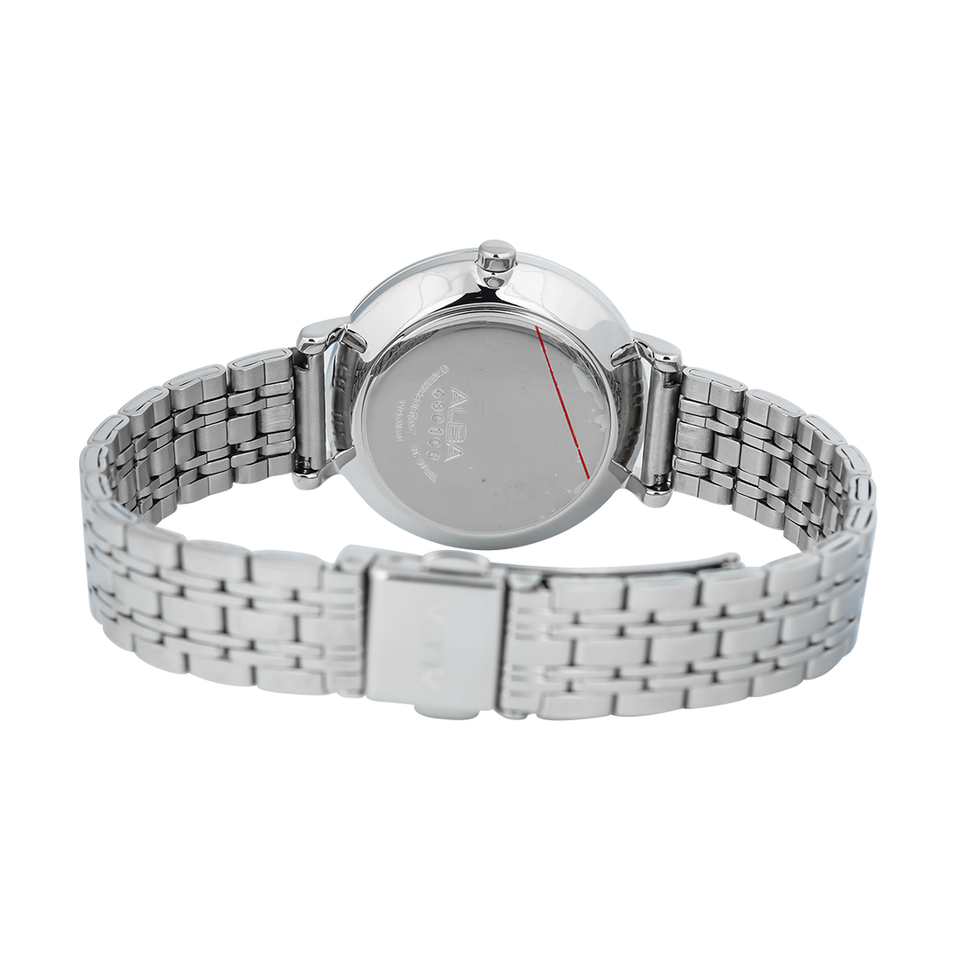 Jam Tangan ALBA Fashion ARX095X1 Women Silver Dial Stainless Steel Strap