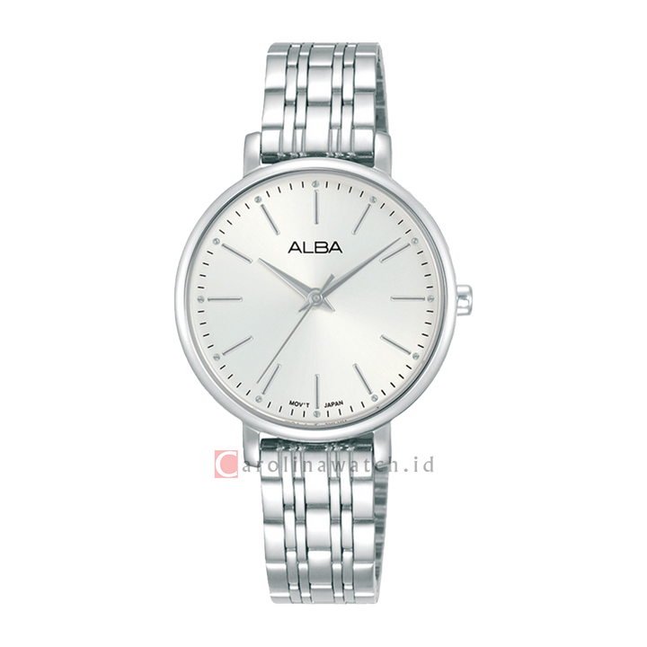 Jam Tangan ALBA Fashion ARX095X1 Women Silver Dial Stainless Steel Strap