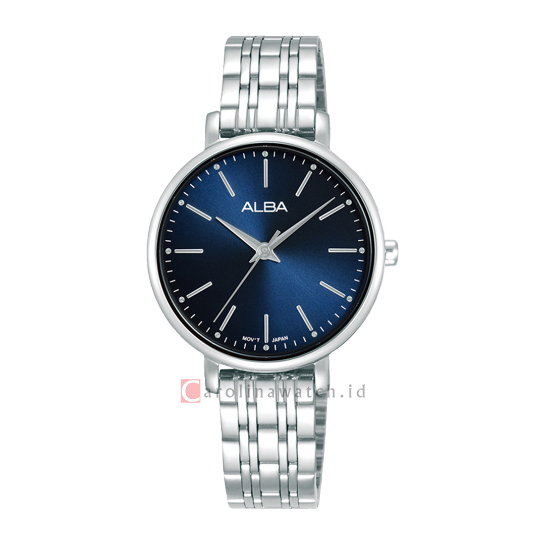 Jam Tangan ALBA Fashion ARX097X1 Women Blue Dial Stainless Steel Strap