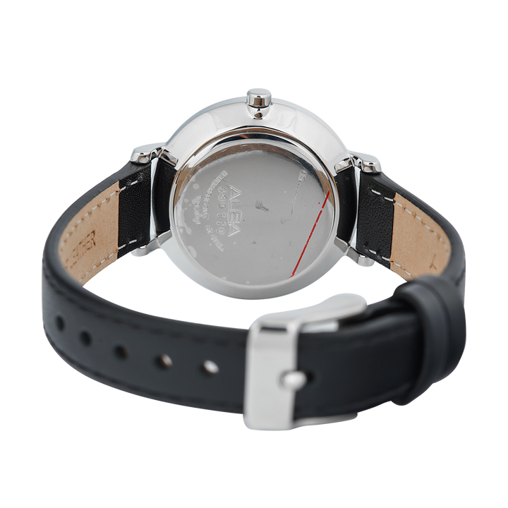 Jam Tangan ALBA Fashion ARX099X1 Women Black Dial Black Leather Strap