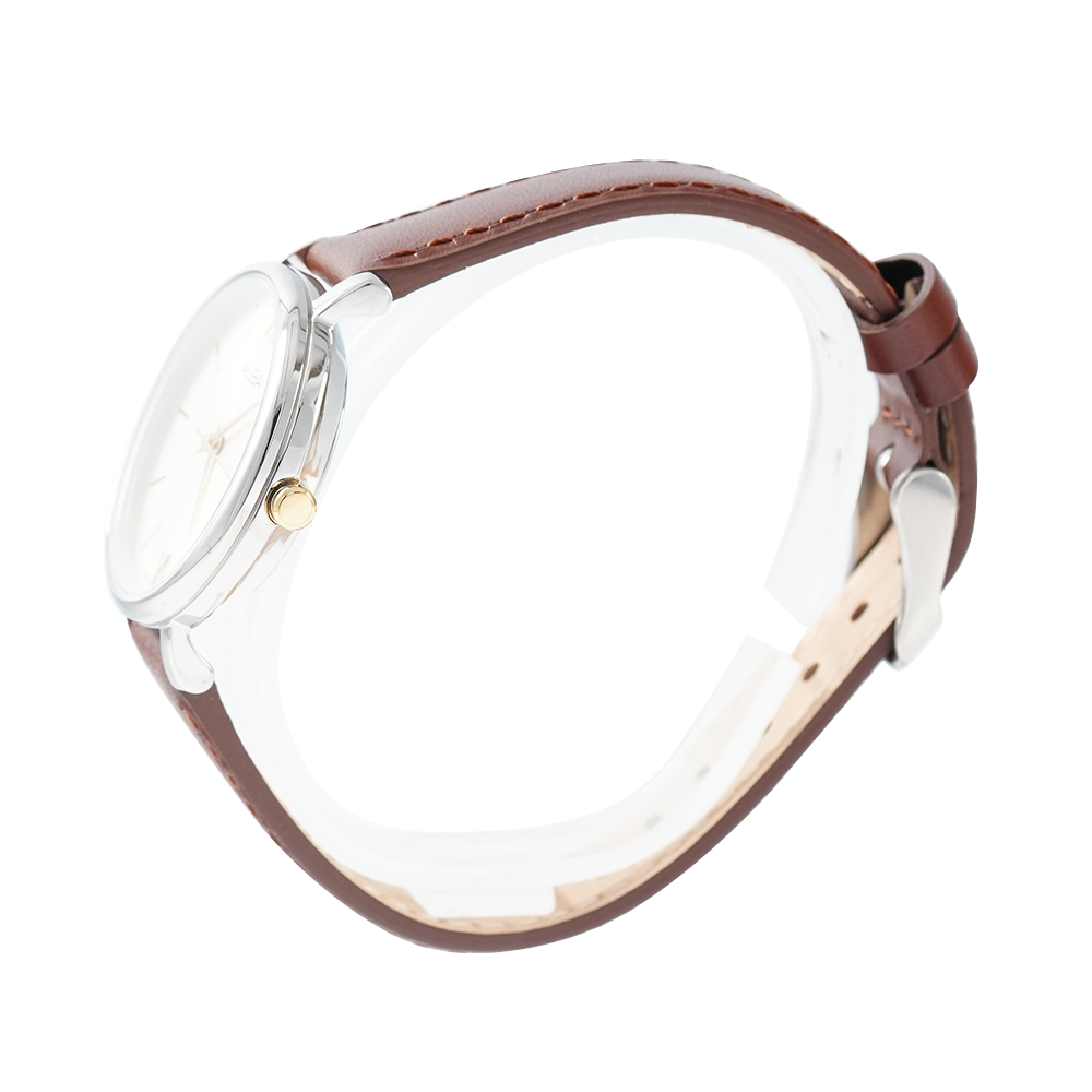 Jam Tangan Alba ARX101X1 Women Silver Dial Brown Leather Strap