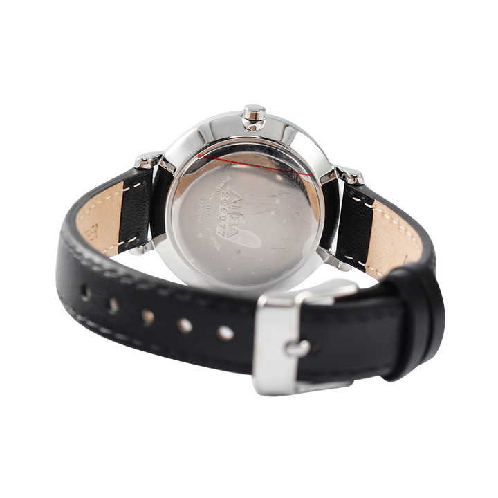 Jam Tangan Alba Prestige ARX103X1 Women Black Dial Black Leather Strap