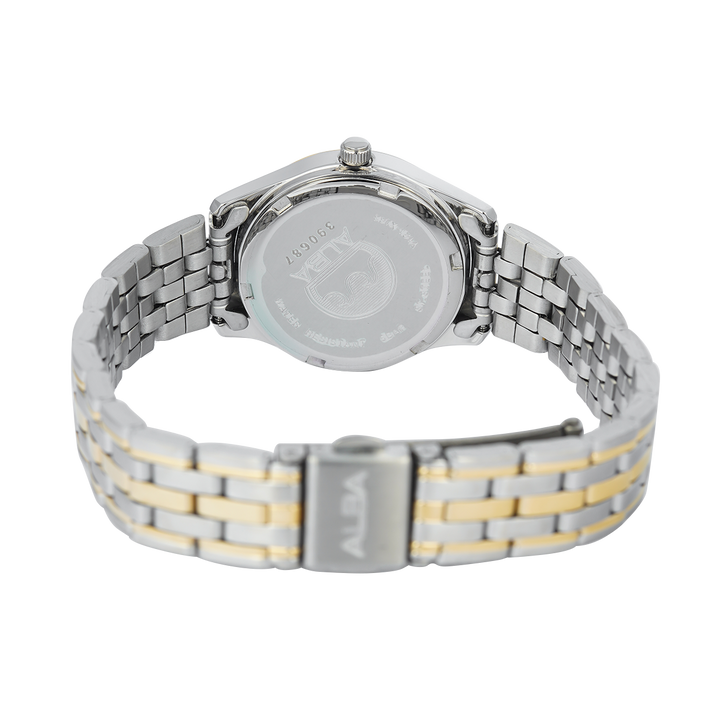 Jam Tangan ALBA Prestige ARX134X1 Women Gold Dial Dual Tone Stainless Steel Strap