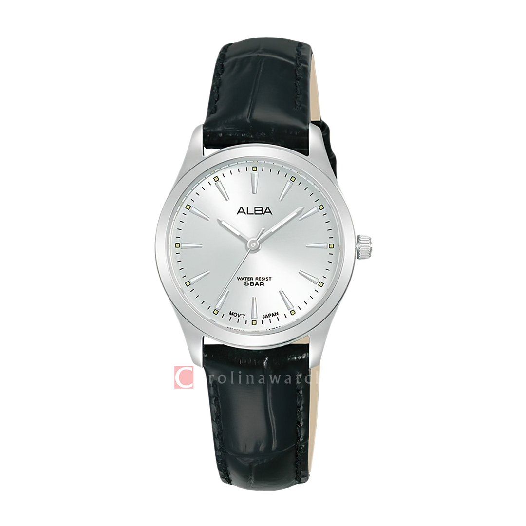 Jam Tangan ALBA ARX137X1 Women White Dial Black Leather Strap