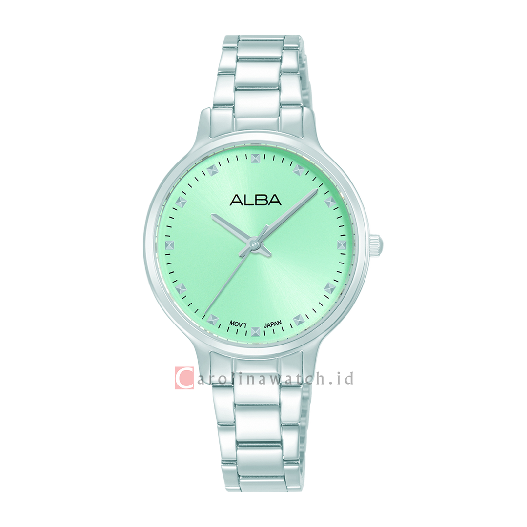 Jam Tangan ALBA Fashion ARX151X1 Women Light Blue Dial Stainless Steel Strap