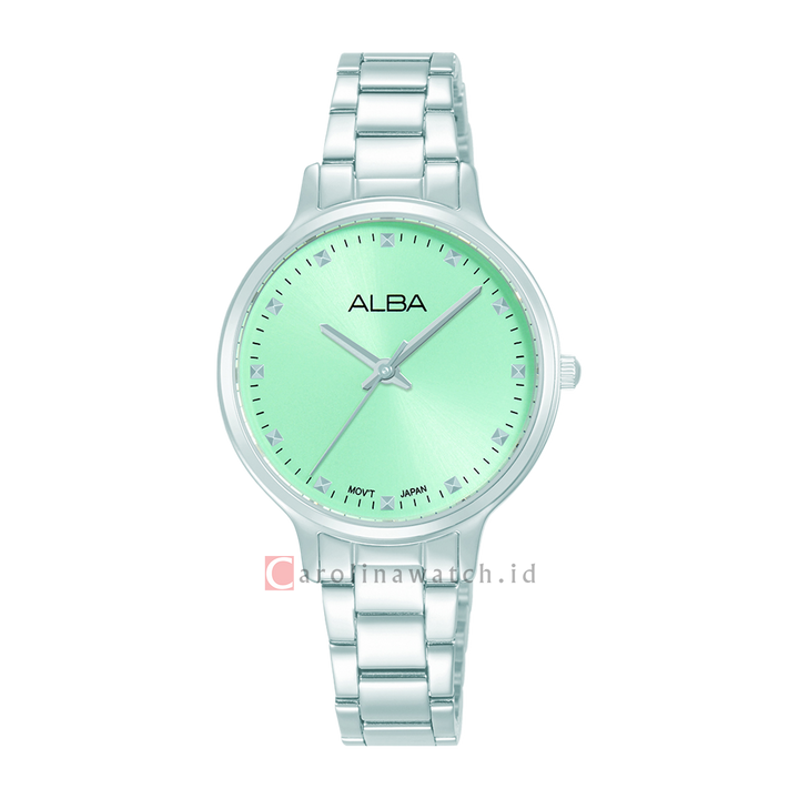 Jam Tangan ALBA Fashion ARX151X1 Women Light Blue Dial Stainless Steel Strap