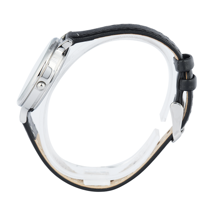 Jam Tangan ALBA Fashion ARX155X1 Women Silver Dial Black Leather Strap
