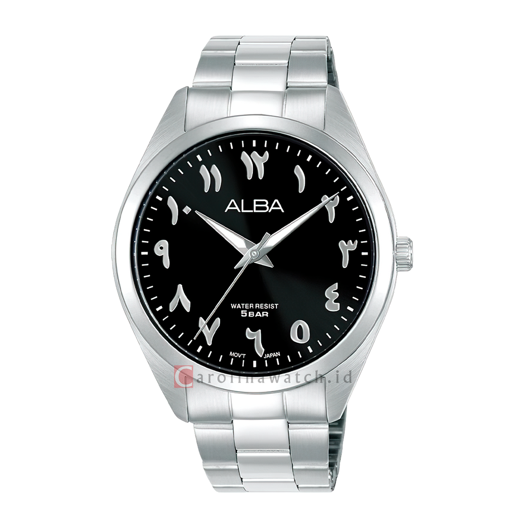 Jam Tangan ALBA ARX161X1 Men Black Dial Stainless Steel Strap