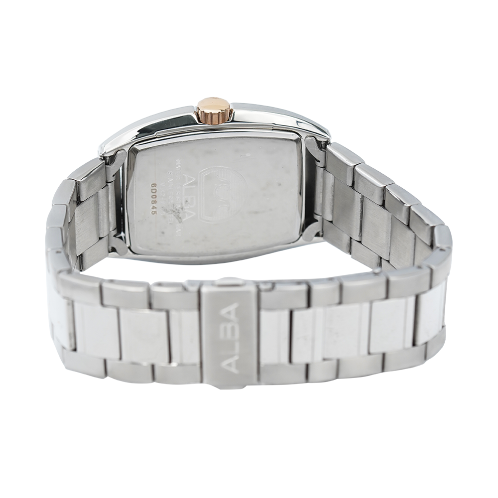 Jam Tangan Alba Prestige AS9785X1 Men White Dial Stainless Steel