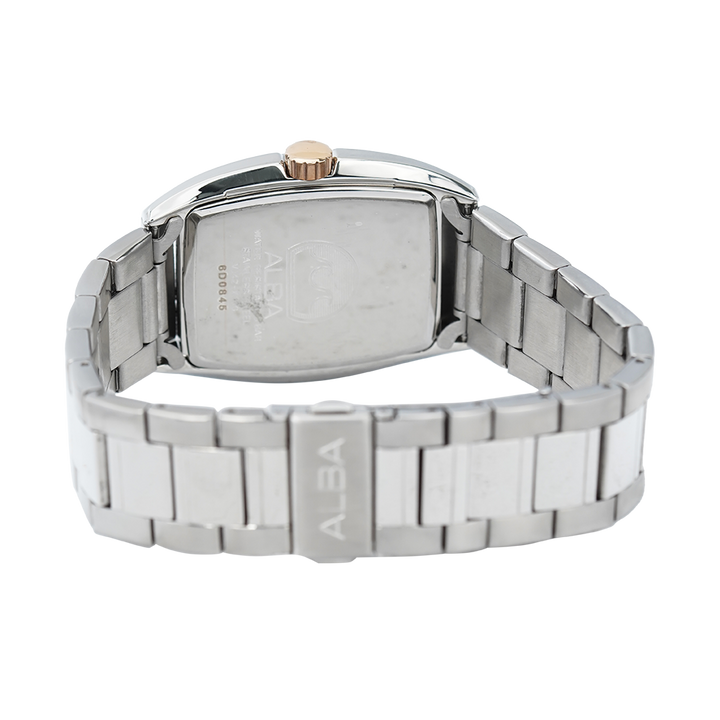 Jam Tangan Alba Prestige AS9785X1 Men White Dial Stainless Steel