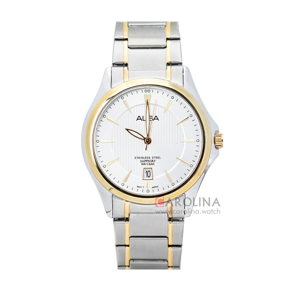Jam Tangan Alba Prestige AS9952X1 Men Silver Dial Stainless Steel Strap