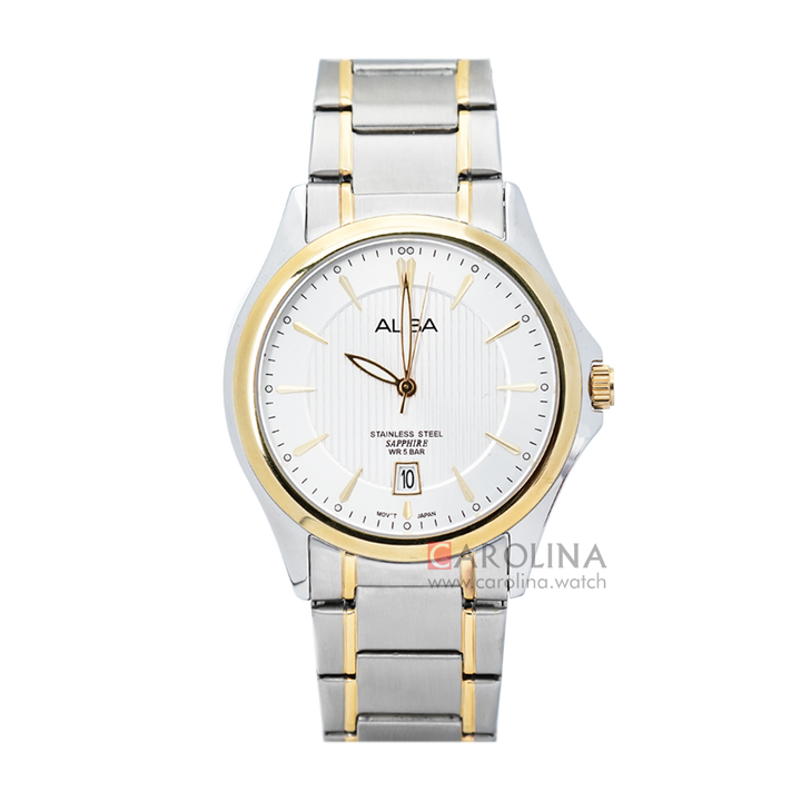 Jam Tangan Alba Prestige AS9952X1 Men Silver Dial Stainless Steel Strap