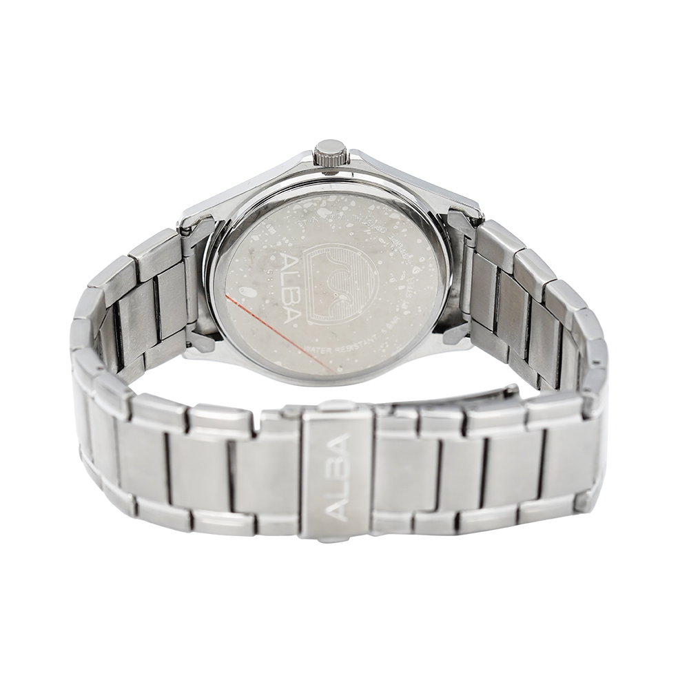 Jam Tangan Alba Prestige AS9957X1 Men Silver Dial Stainless Steel Strap