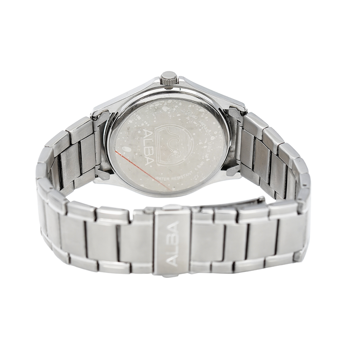 Jam Tangan Alba Prestige AS9957X1 Men Silver Dial Stainless Steel Strap