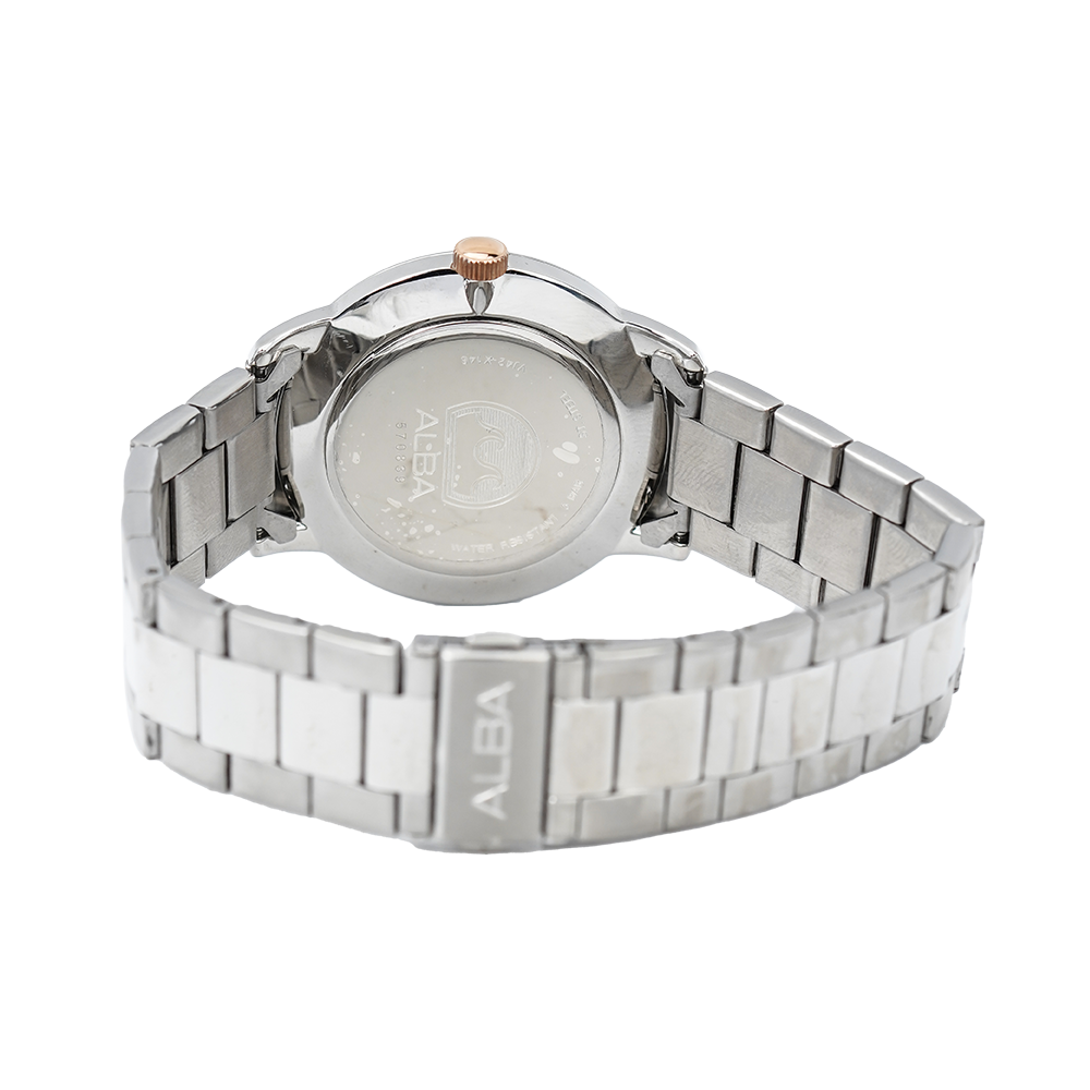 Jam Tangan Alba Prestige AS9969X1 Men Silver Dial Stainless Steel Strap