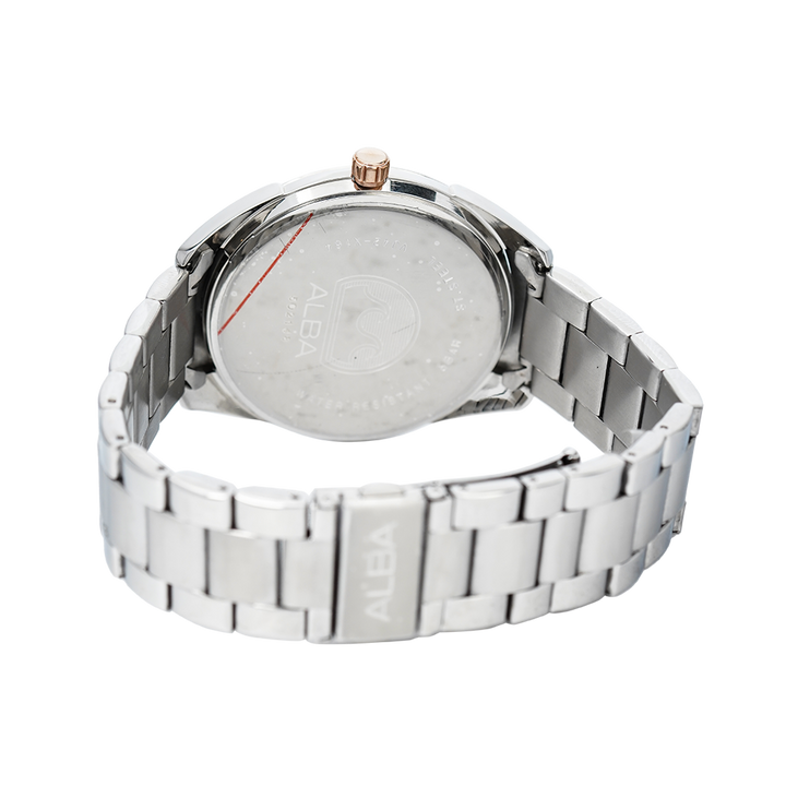 Jam Tangan Alba Prestige AS9A65X1 Men Silver Dial Stainless Steel Strap