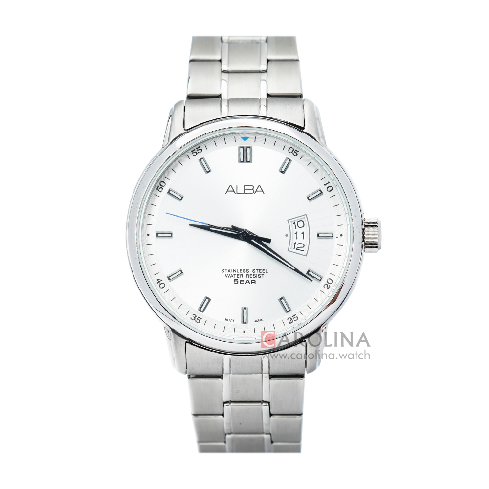 Jam Tangan Alba Prestige AS9B27X1 Men Silver Dial Stainless Steel Strap