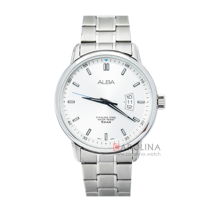 Jam Tangan Alba Prestige AS9B27X1 Men Silver Dial Stainless Steel Strap