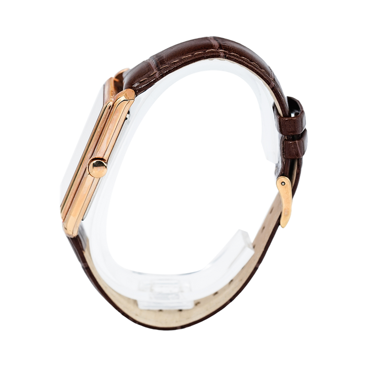 Jam Tangan Alba Fashion AS9B60X1 Women Silver Dial Brown Leather Strap