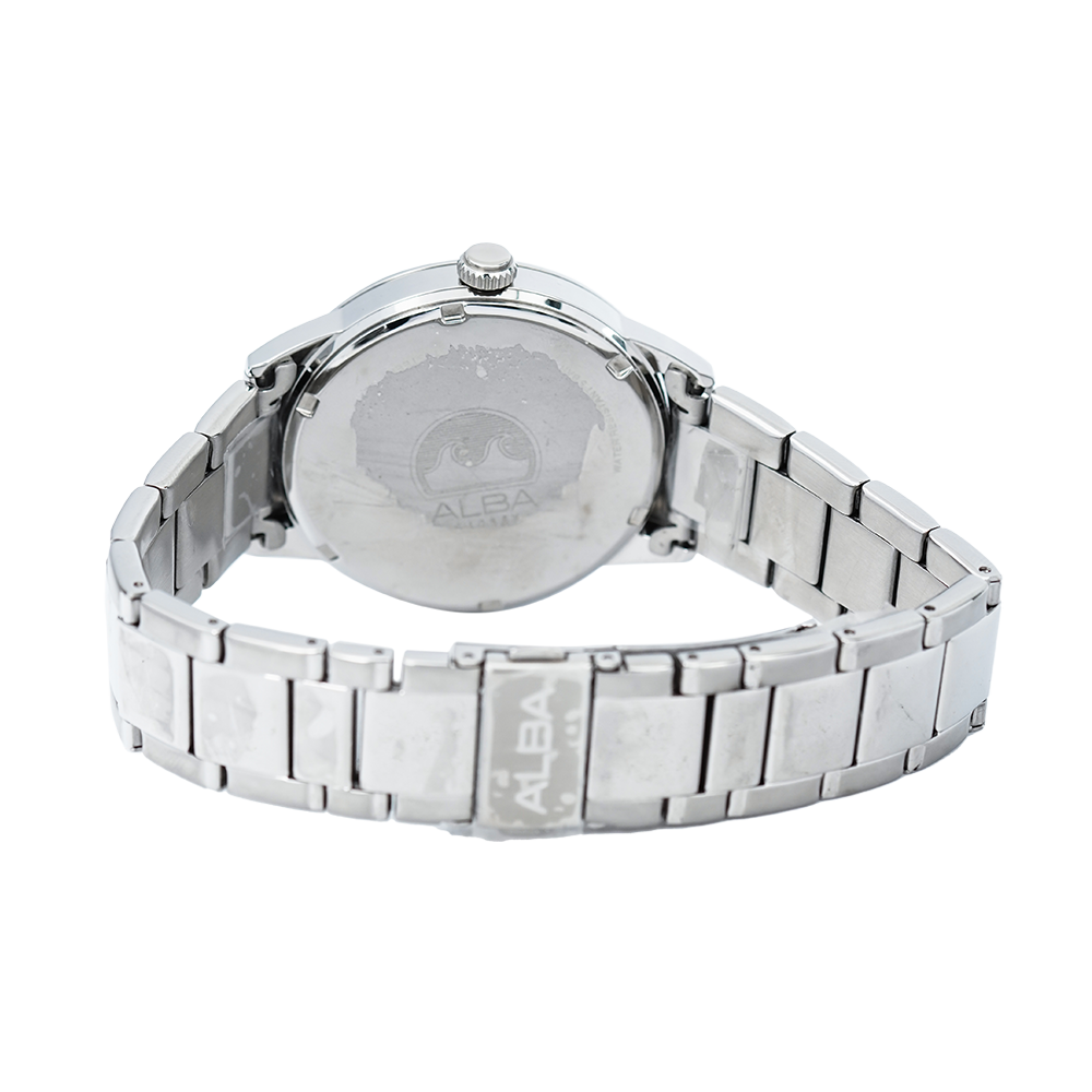 Jam Tangan Alba AS9B87X1 Men Silver Dial Stainless Steel Strap