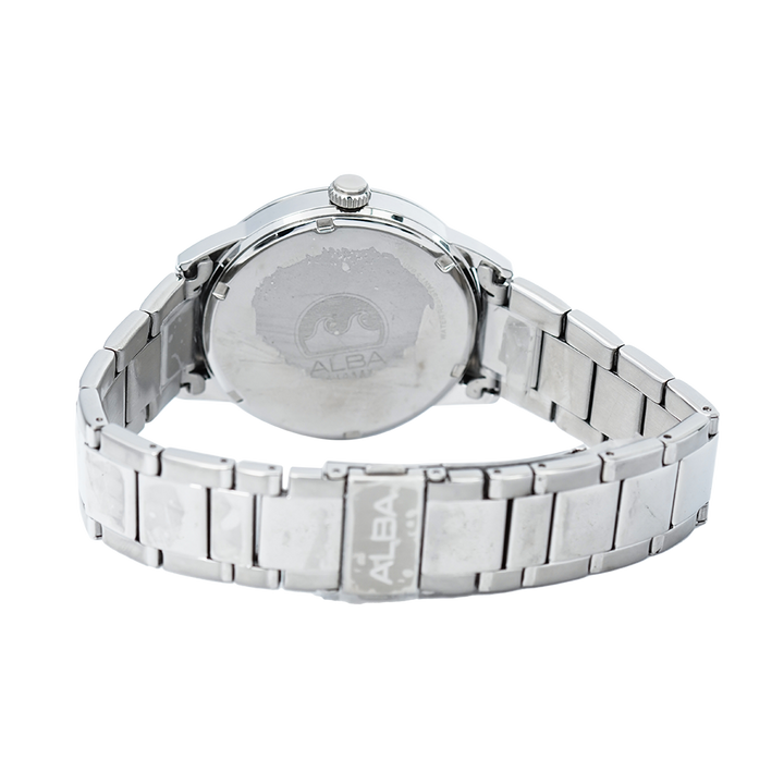 Jam Tangan Alba AS9B87X1 Men Silver Dial Stainless Steel Strap